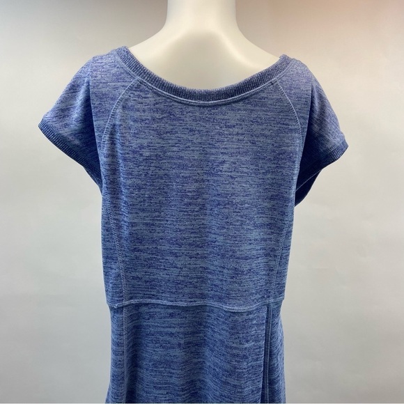 Talbots Blue V-Neck Casual Fit and Flare Jersey Knit Dress, M - Picture 5 of 11